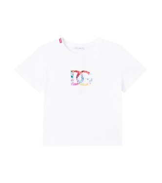 T-Shirt DG aus Baumwoll-Jersey | Dolce&Gabbana Kids