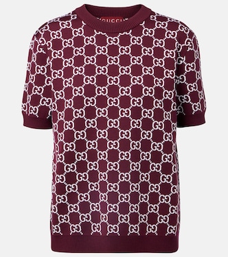 GG reversible wool-blend jacquard top | Gucci