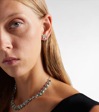 Love Petals 18kt white gold earrings with diamonds | Kamyen