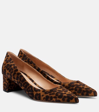 Escarpins Piper 45 en daim à motif léopard | Gianvito Rossi