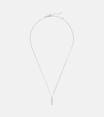 14kt gold pendant necklace with diamonds | Stone and Strand