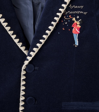 Rocky embroidered cotton velvet jacket | Konges Sløjd