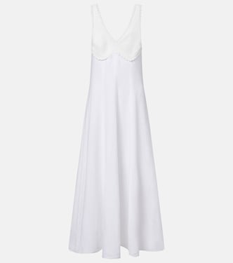 Crocheted linen midi dress | Polo Ralph Lauren