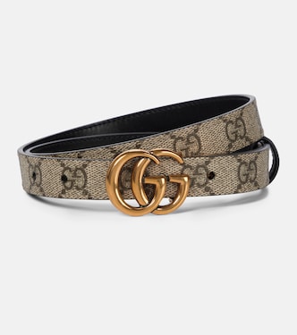 Cintura reversibile in tessuto GG Supreme e pelle | Gucci