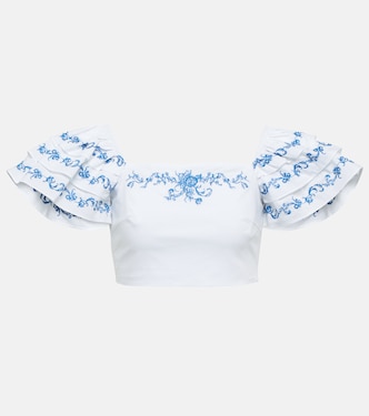 Delia embroidered crop top | Caroline Constas