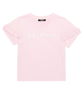Camiseta de algodón con logo | Balmain Kids