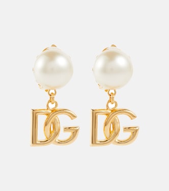 DG faux pearl clip-on earrings | Dolce&Gabbana