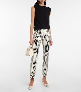Zebra-print wool-blend pants | Valentino