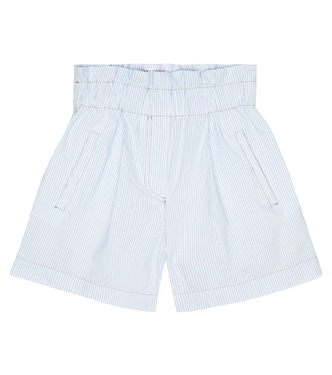 Shorts de algodón a rayas | Brunello Cucinelli Kids