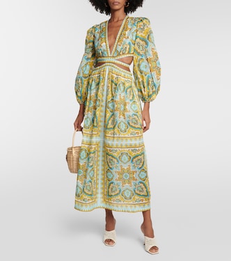 Abito midi Halcyon con stampa paisley | Zimmermann