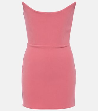 Strapless crepe minidress | Alex Perry