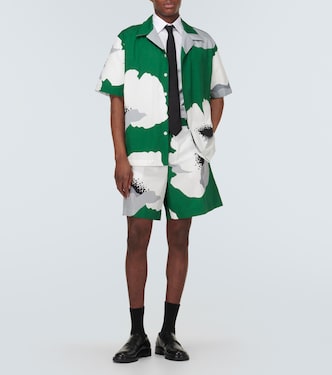 Camisa bowling de popelín de algodón floral | Valentino