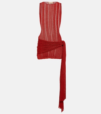 Draped lamé minidress | Aya Muse