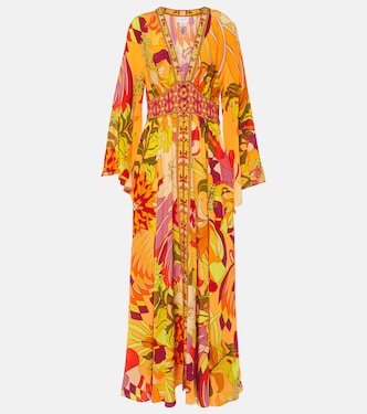 Embellished floral silk maxi dress | Camilla