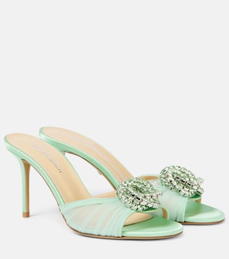 Mules Galaxy 85 in tulle con cristalli | Mach & Mach