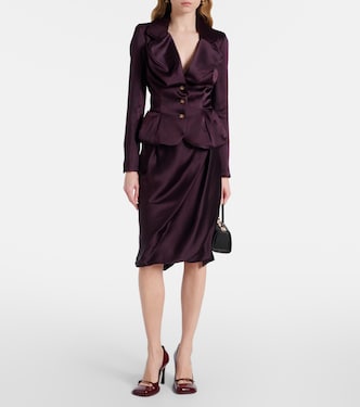 Falda midi drapeada Drunken a rayas | Vivienne Westwood