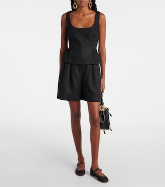Rosalie peplum linen top | Posse