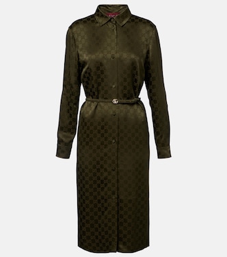 Hemdblusenkleid GG aus Satin | Gucci