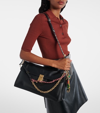 Soft Sound Large leather shoulder bag | Prada