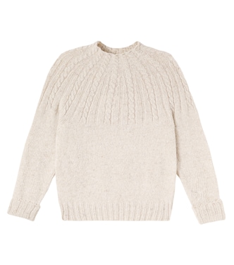 Cable-knit wool-blend sweater | Cozmo