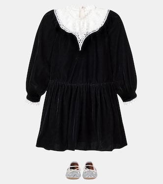 Kleid aus Samt mit Spitze | Petite Amalie  