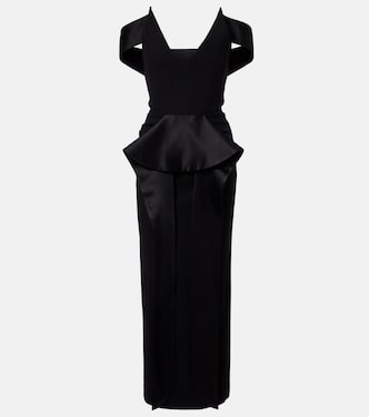 Barrier off-shoulder satin midi dress | Maticevski
