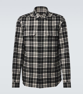 Temple plaid cotton overshirt | Rick Owens