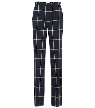 Leda checked high-rise flared wool pants | Gabriela Hearst