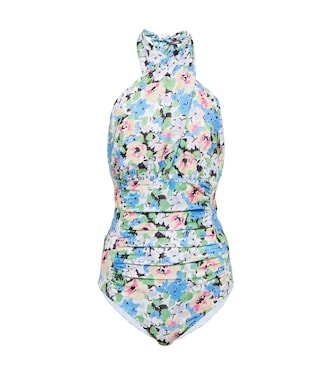 Bañador floral con cuello halter | Ganni