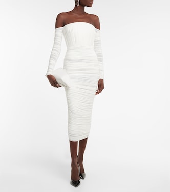 Sterling off-shoulder midi dress | Alex Perry