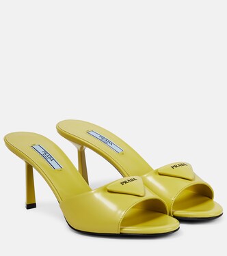 Logo leather mules | Prada