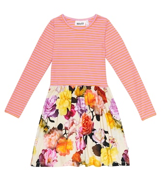 Cassie cotton-blend striped floral dress | Molo