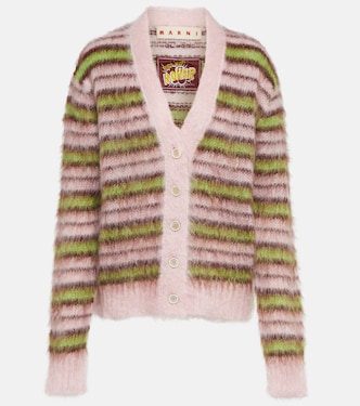 Cárdigan en mezcla de mohair a rayas | Marni