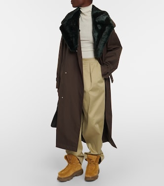 Chugga shearling-trimmed suede boots | Burberry