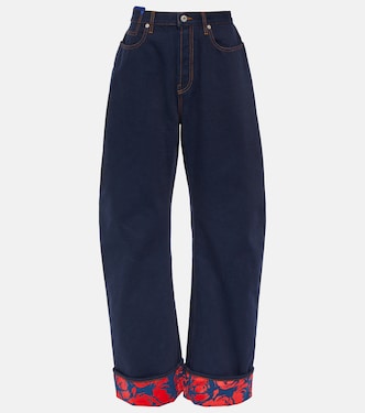 Jeans a gamba larga e vita alta | Burberry