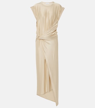 Vestido midi Urania asimétrico drapeado | Rabanne