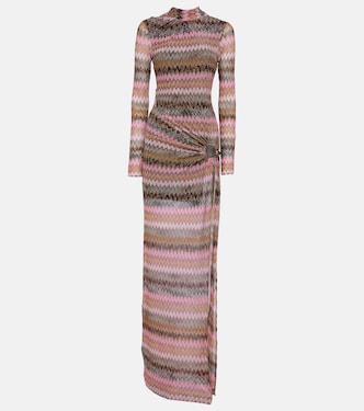 Abito lungo a zig-zag con cut-out | Missoni
