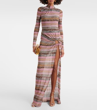 Abito lungo a zig-zag con cut-out | Missoni