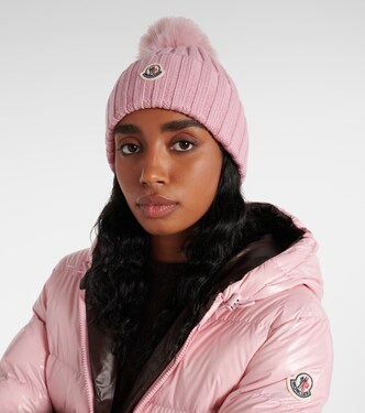 Gorro acanalado de lana con pompón | Moncler
