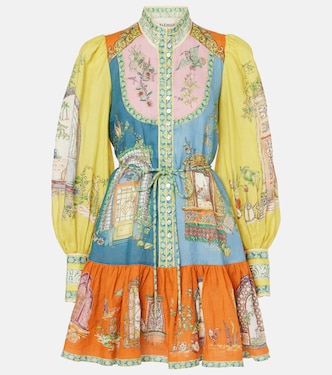 Bedrucktes Minikleid Monte aus Ramie | Alémais