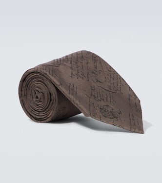Printed silk tie | Berluti
