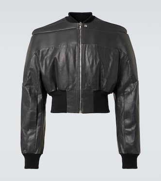 Cropped-Lederjacke Girdered | Rick Owens