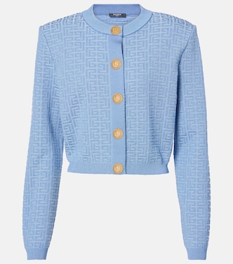 Monogram lamé cardigan | Balmain