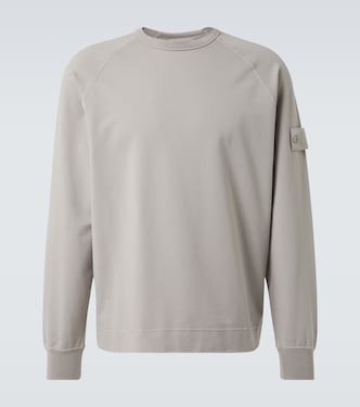 Compass cotton-blend jersey sweatshirt | Stone Island