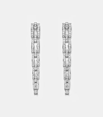 Orecchini pendenti B.Zero1 in oro bianco 18kt con diamanti | Bvlgari