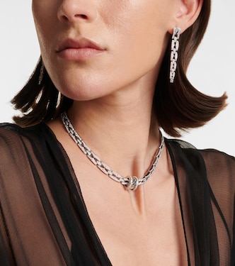 Orecchini pendenti B.Zero1 in oro bianco 18kt con diamanti | Bvlgari