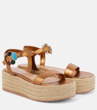 Alpargatas con plataforma de piel | Gianvito Rossi