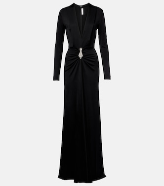 Embellished gathered crêpe gown | Victoria Beckham