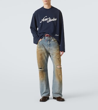 Camiseta de jersey de algodón con logo | Acne Studios