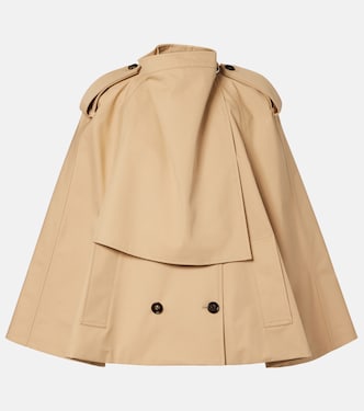 Double-breasted cotton cape | Burberry
